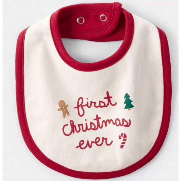 Baby Carter's "First Christmas Ever" Holiday Bib New and Sealed - Picture 1 of 1